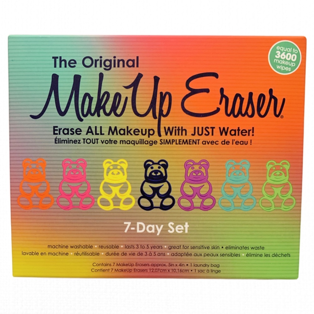The Original MakeUp Eraser Gummy Bears 7 Day RETIRED Set with Laundry Bag NWB